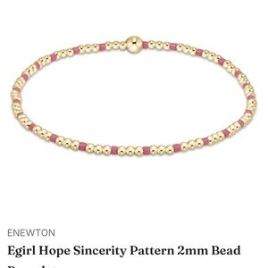 Newton Gold and Pink Beaded Bracelet